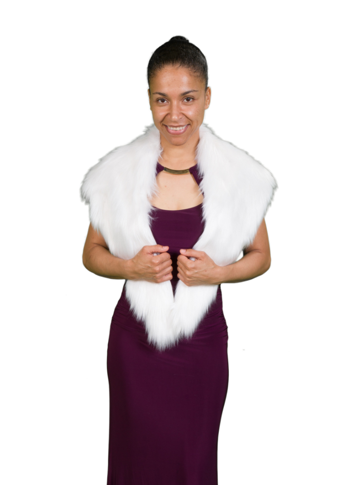 Faux Fur Polar Fox Removable Collar