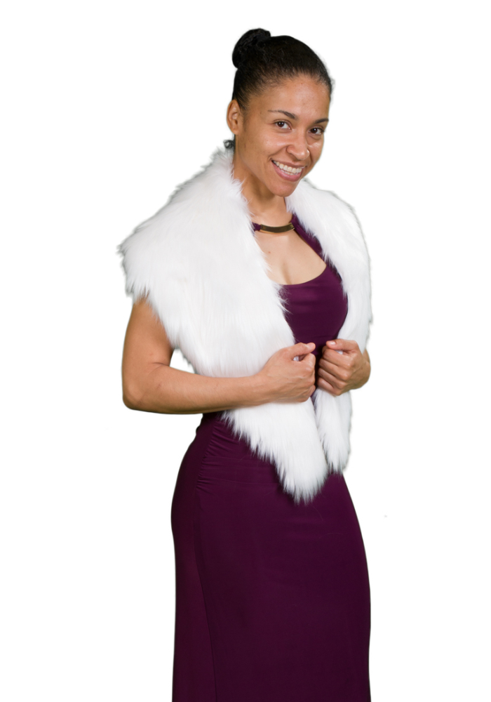 Faux Fur Polar Fox Removable Collar