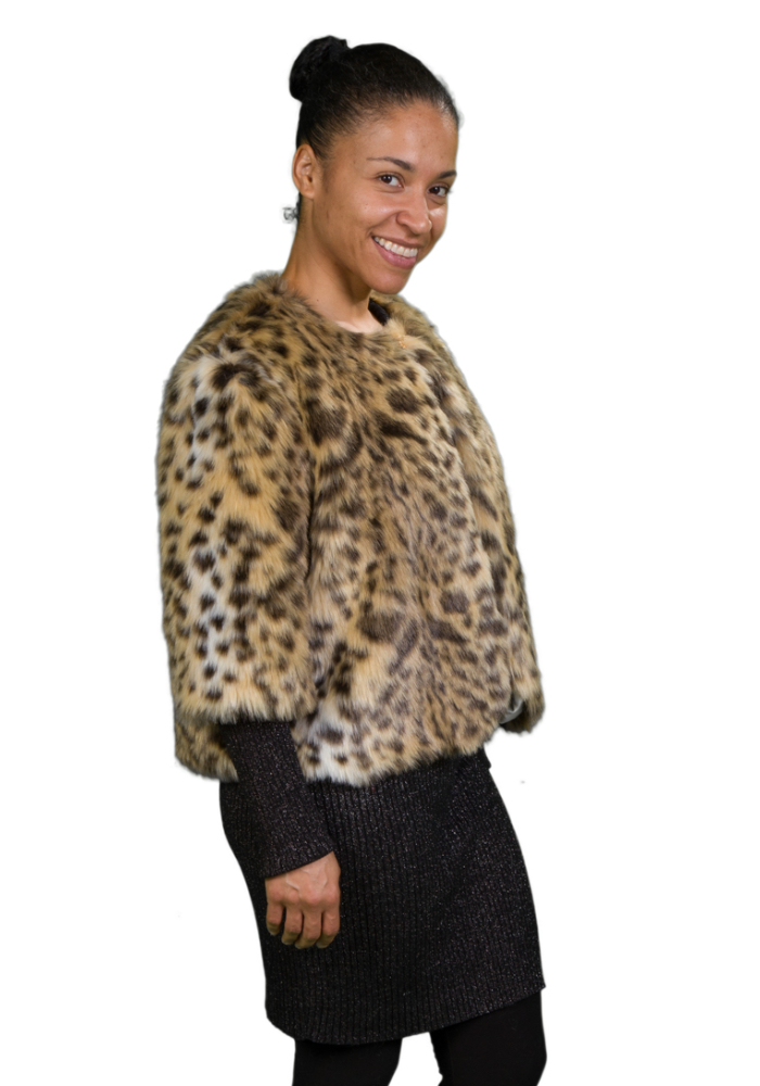 Leopard Cropped Jacket