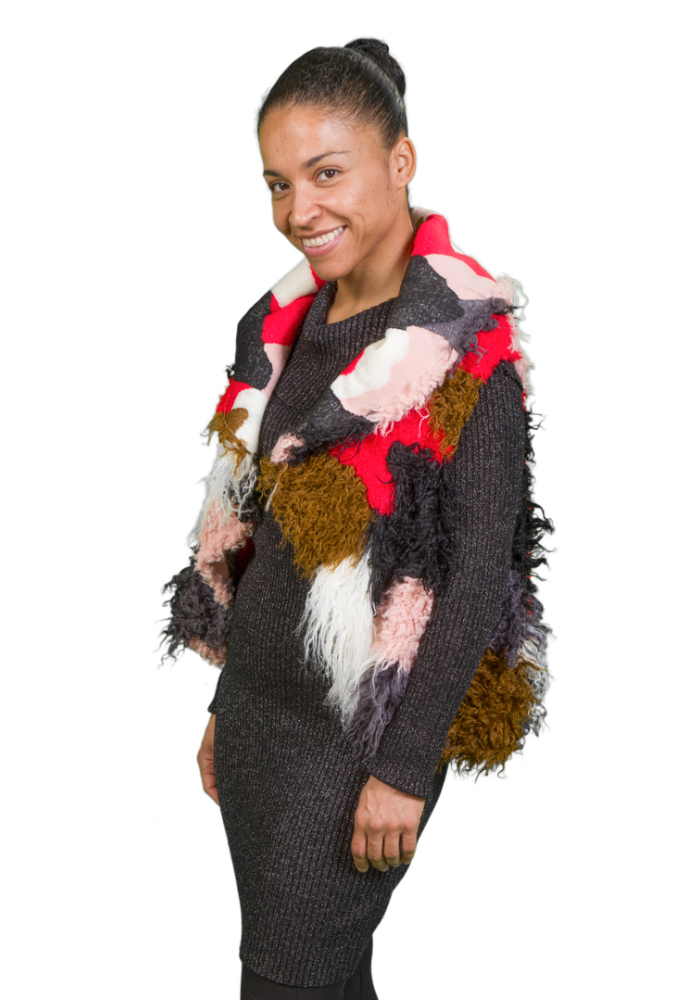 Multicolor Mongolian Faux Fur Vest