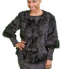 Persian Lamb Faux Fur  Cropped Jacket