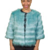 Raven Faux Fur Jacket-FRONT Cropped Raven Faux Fur Jacket