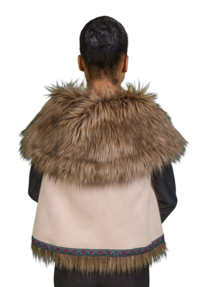 Coyote and Suede Faux Fur Vest