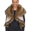 Coyote and Suede Faux Fur Vest