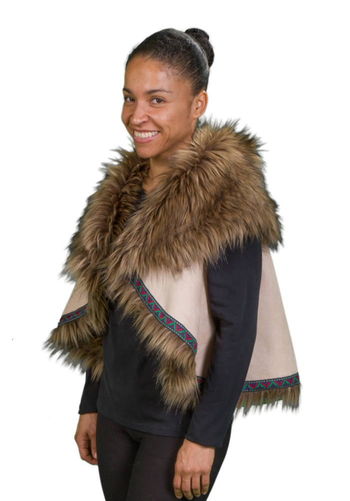 Coyote and Suede Faux Fur Vest