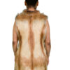 Gold tail fox faux fur long vest