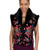 Embroidered Velvet Vest