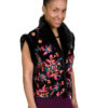 Embroidered Velvet Vest