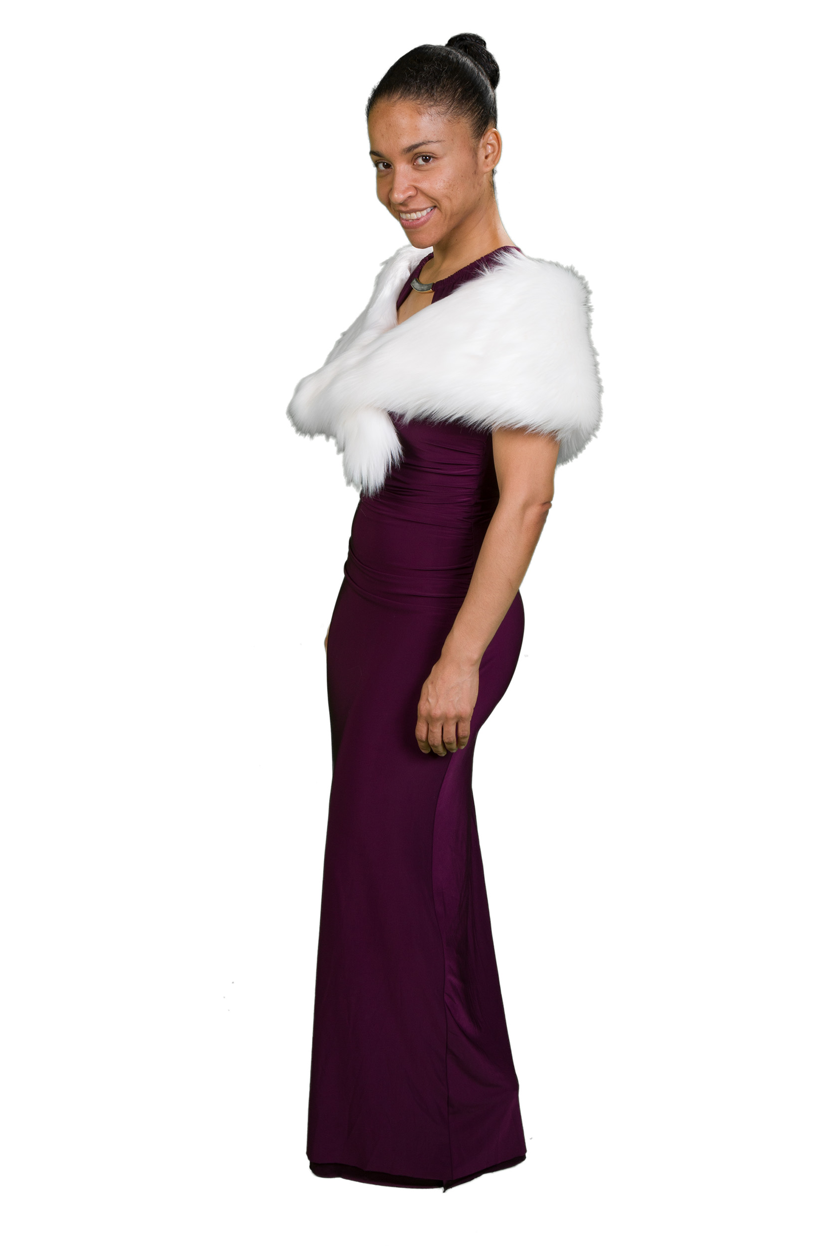 Faux Fur Polar Fox Removable Collar