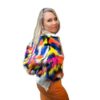 Multicolor Faux Fur Bomber Jacket