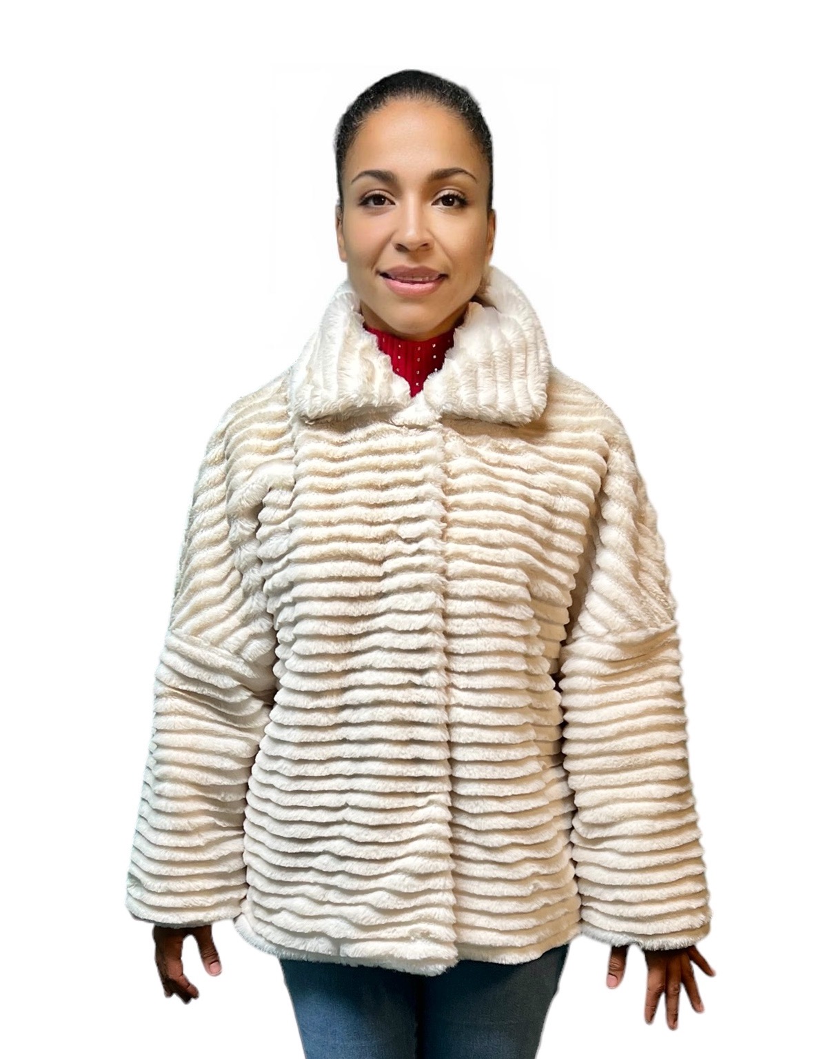 IMG_3324 23 Soft Ribbed Faux Fur Rabbit Coat