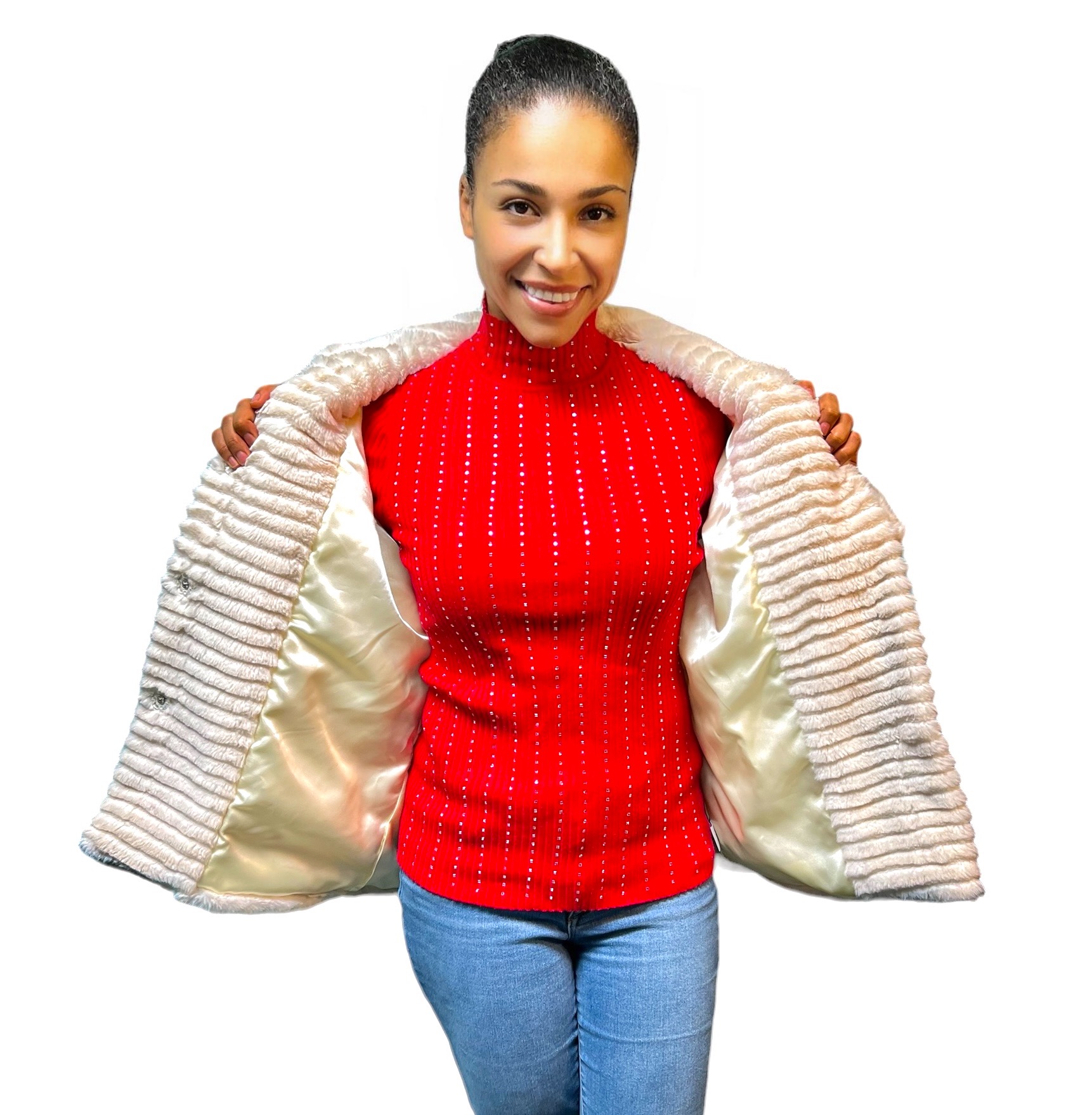 IMG_3326 25 Soft Ribbed Faux Fur Rabbit Coat