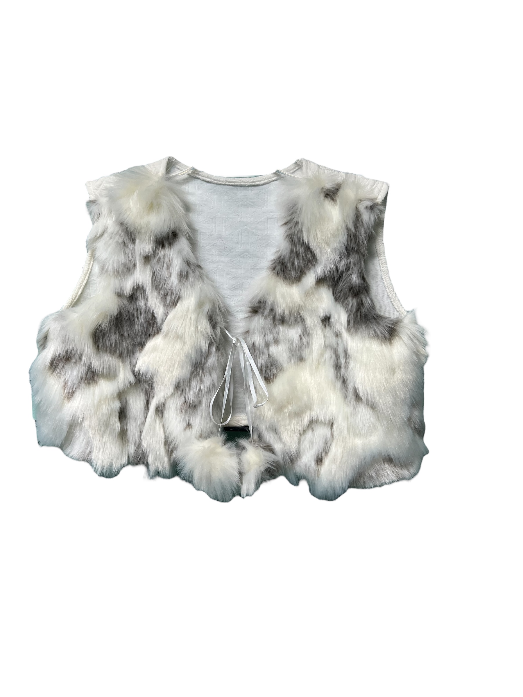 Photoroom_20240824_181116 2 Rabbit Faux Fur and Geometric Print Knit Kids Vest