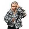 Leopard Faux Fur Cropped Jacket
