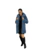 Denim Blue Cuddle Llama Faux Fur Coat