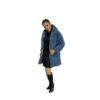 Denim Blue Cuddle Llama Faux Fur Coat