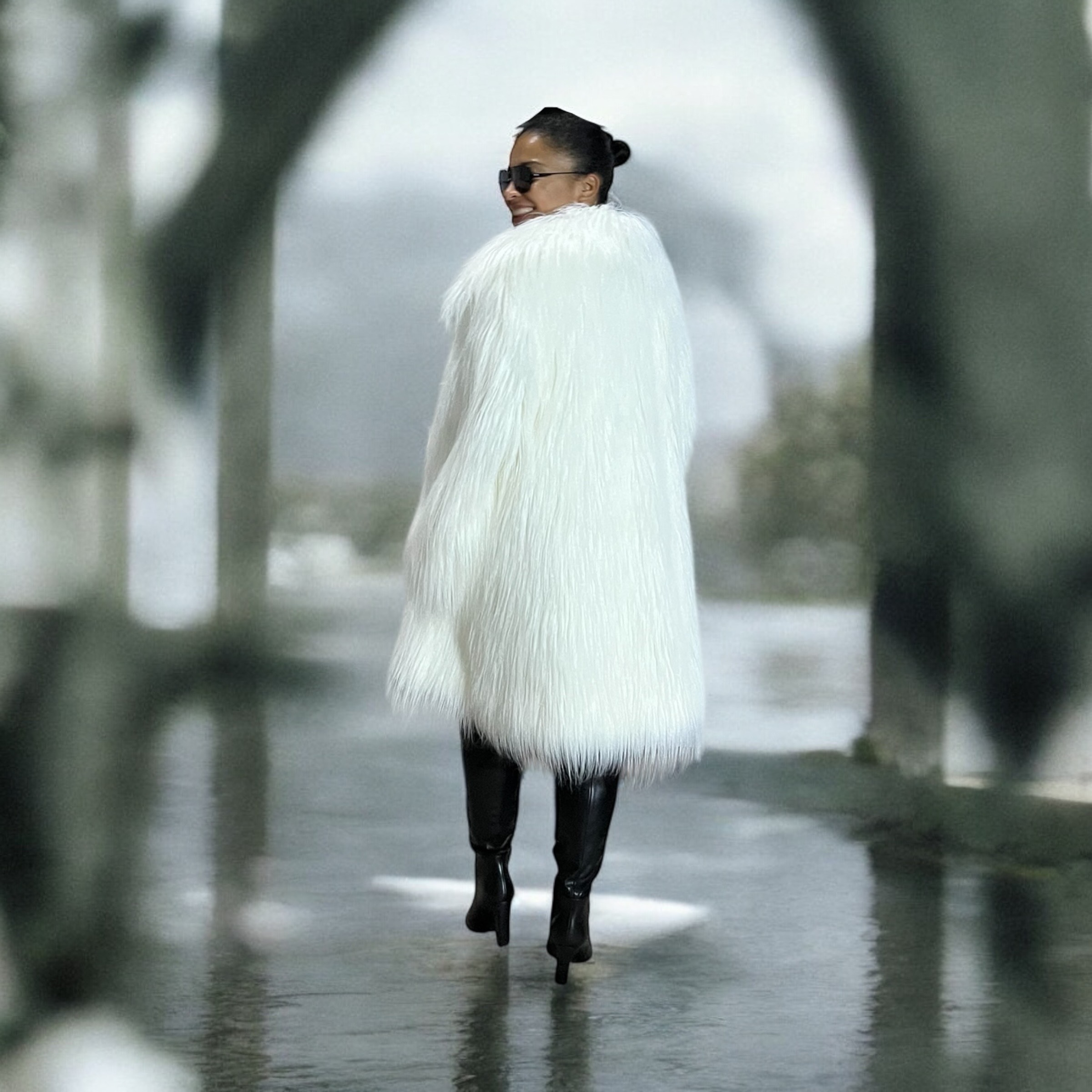 IMG_3606 Miss Winter Long Pile Faux Fur Coat