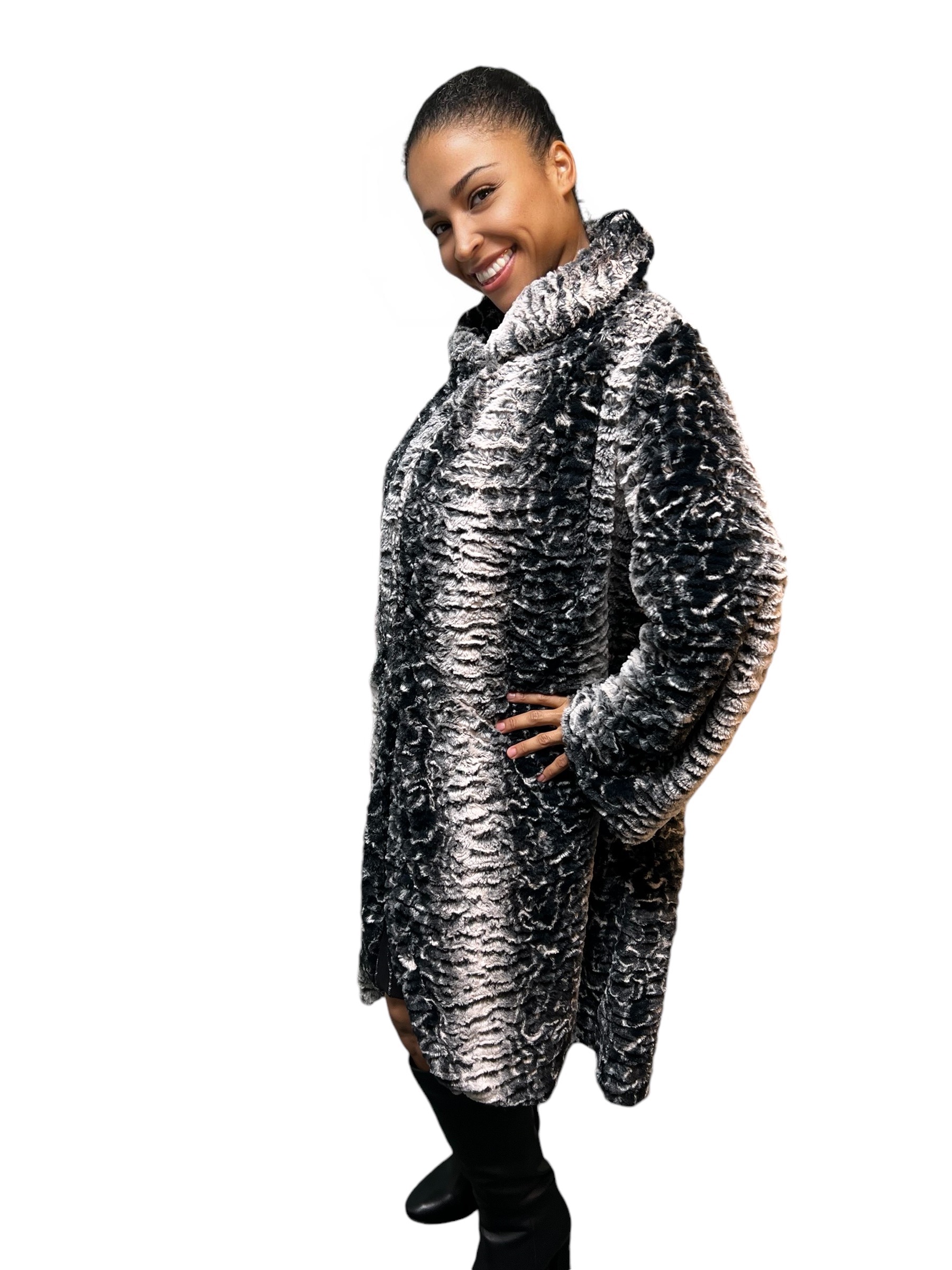 Parisian Style Faux Fur Coat