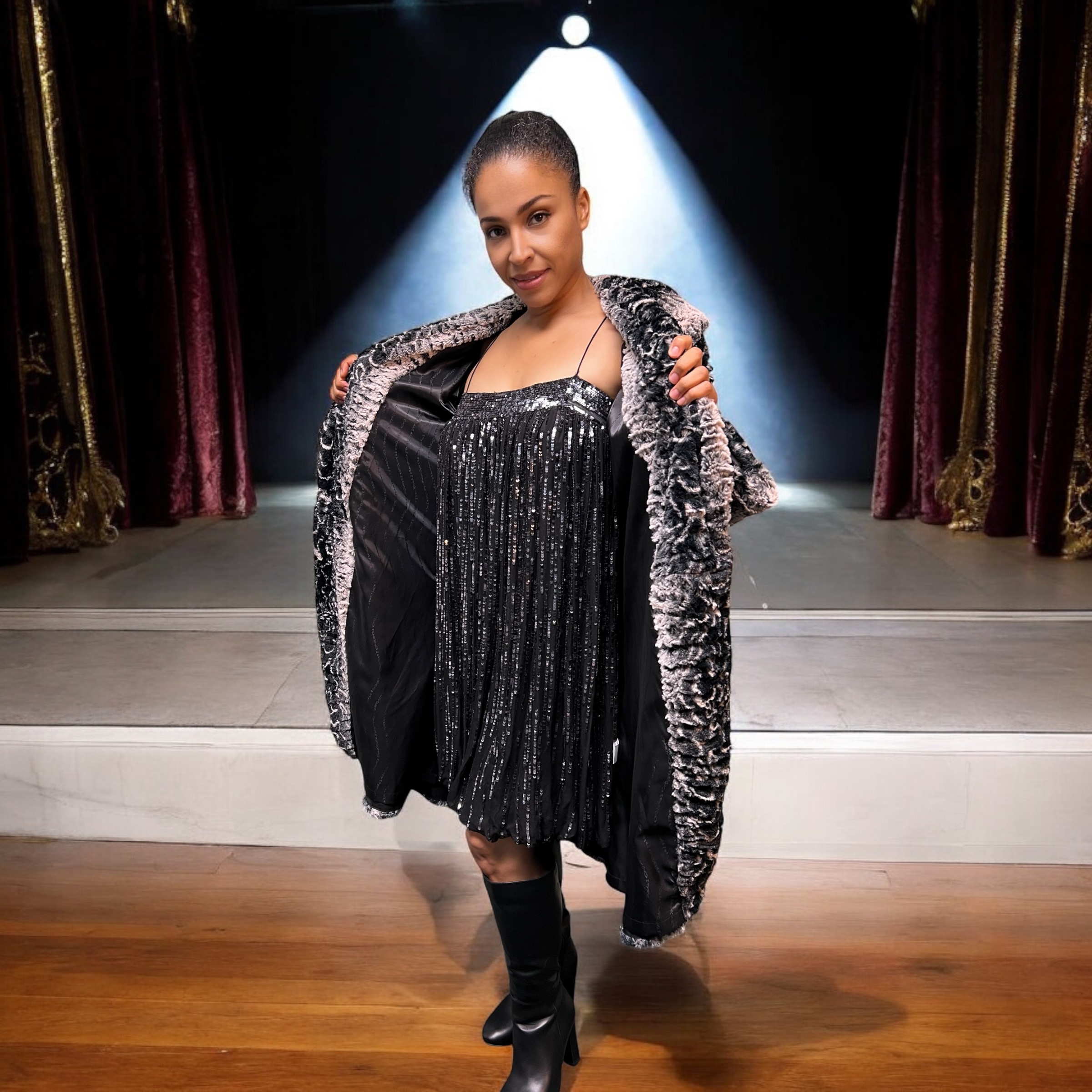 Parisian Style Faux Fur Coat