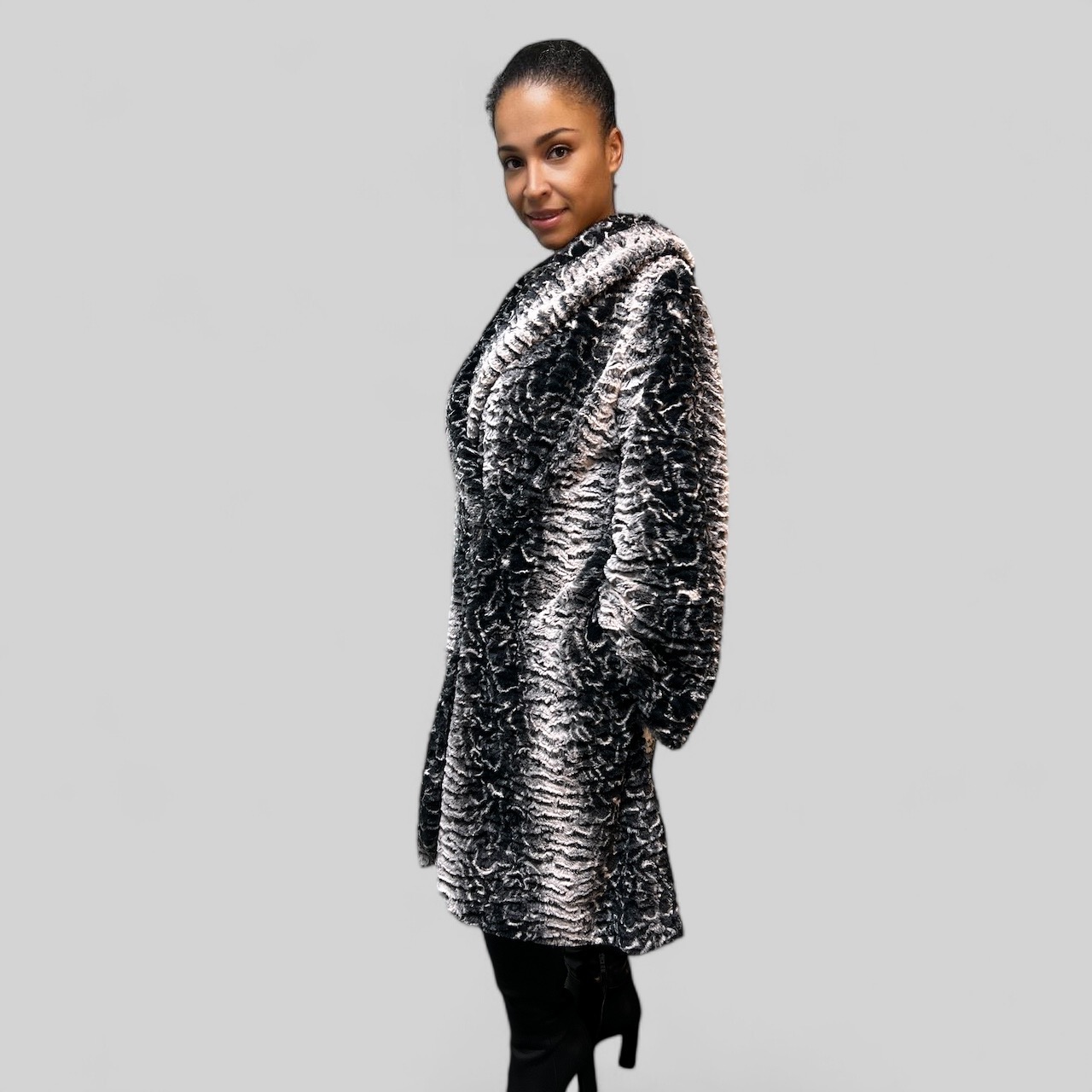 Parisian Style Faux Fur Coat