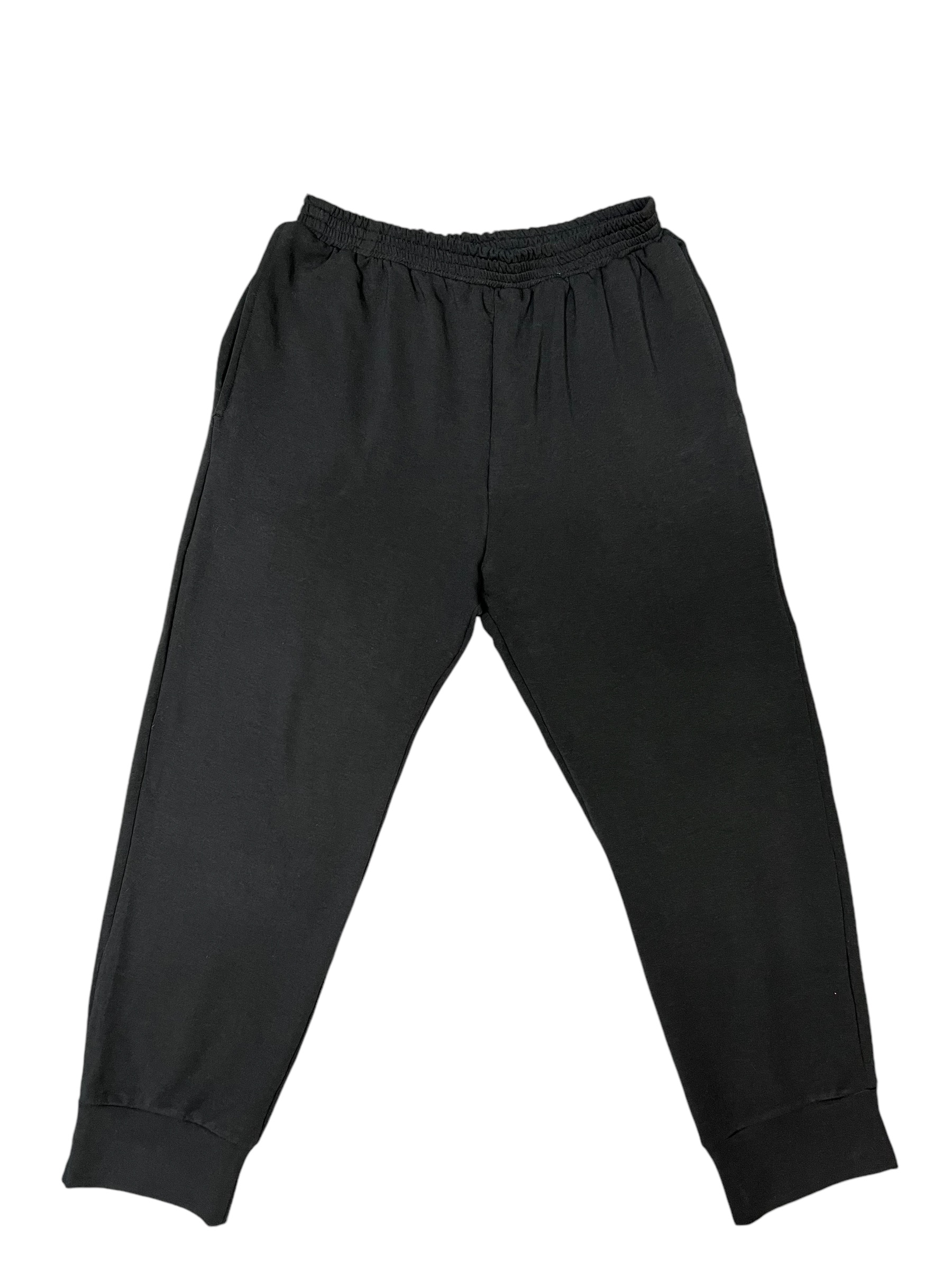 Bamboo Cotton Fleece Black Sweat Pants