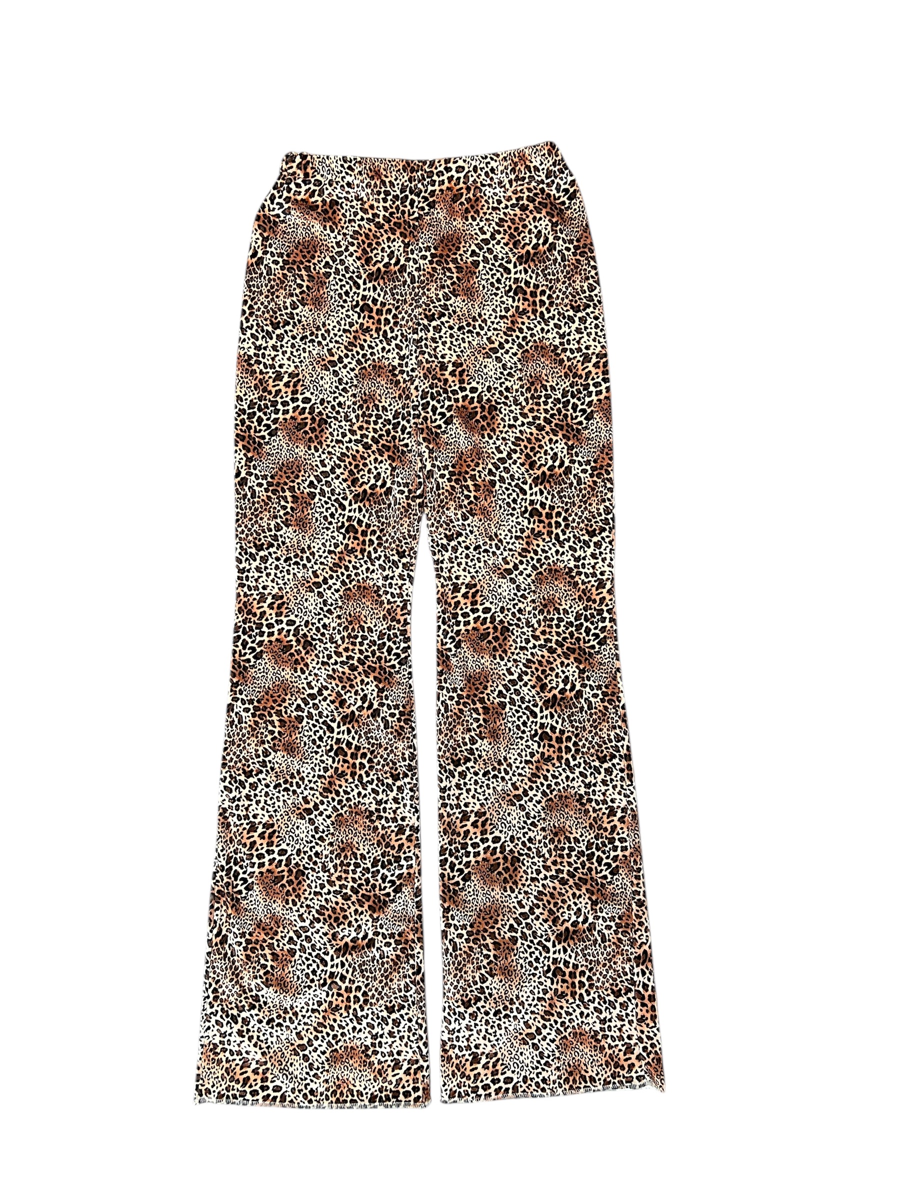 Leopard Print Stretch Velvet Pants