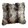 Grey Fox Faux Fur Pillow Case