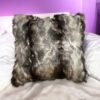 Grey Fox Faux Fur Pillow Case
