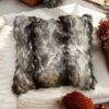Grey Fox Faux Fur Pillow Case