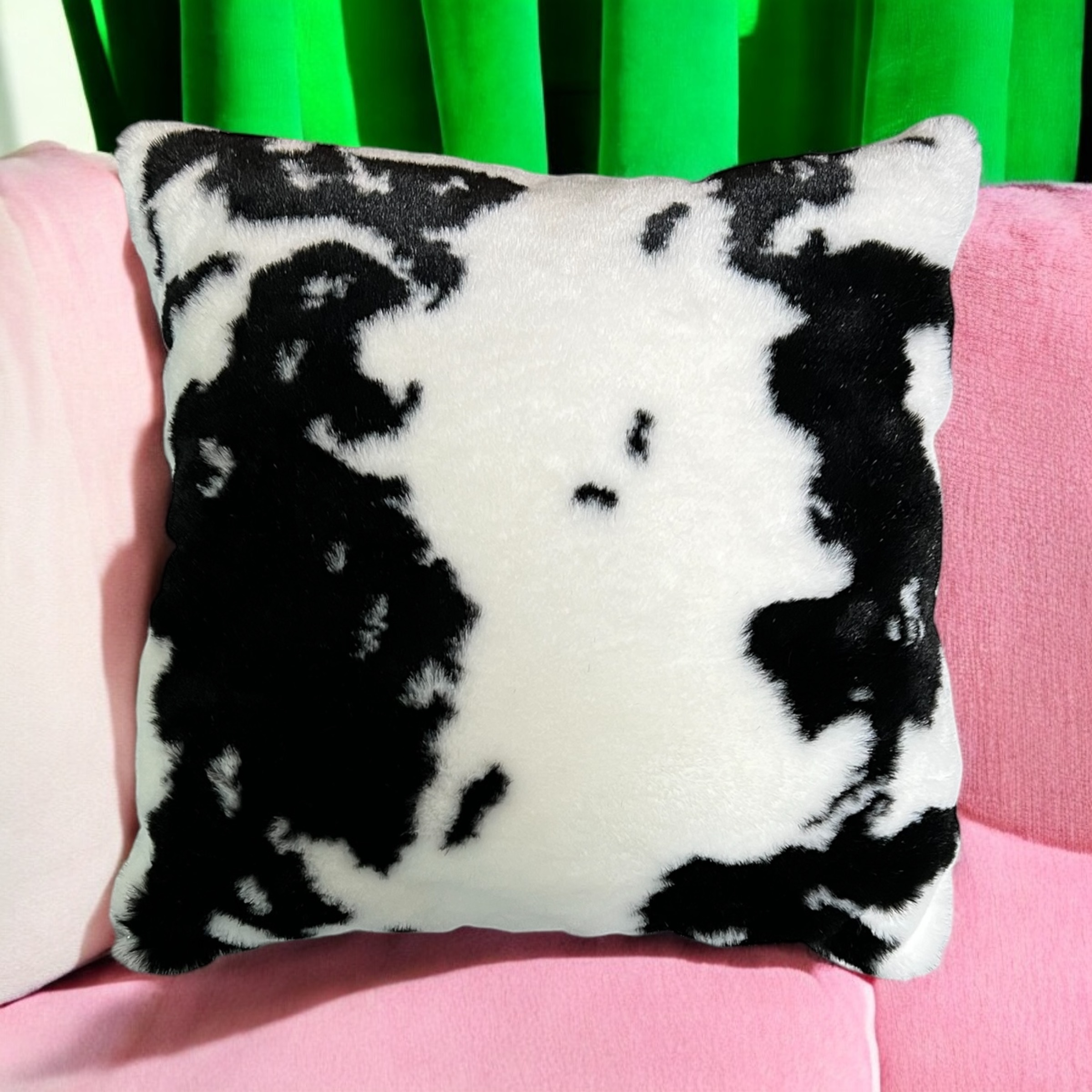 Butterfly Rabbit Faux Fur Pillow Case