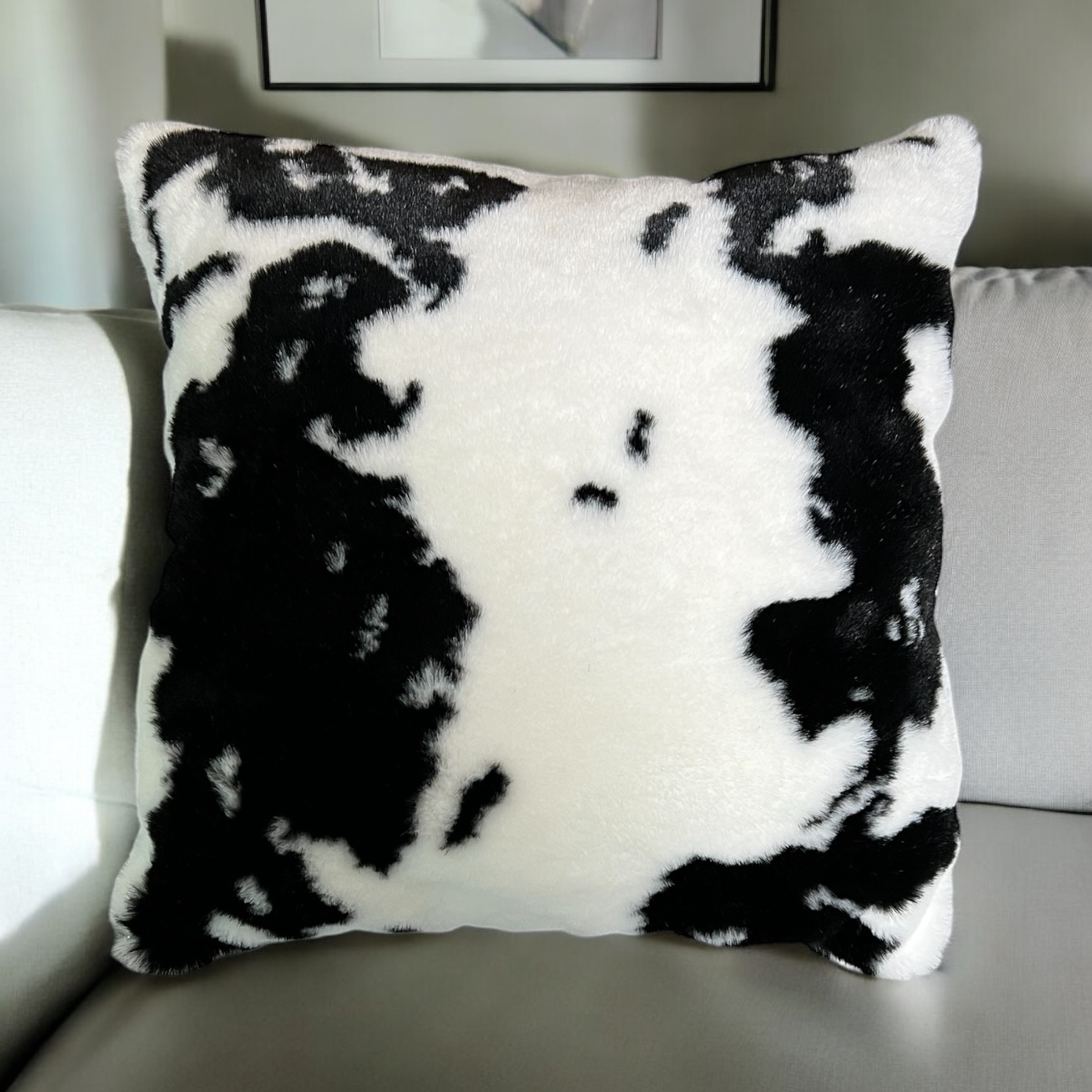 Butterfly Rabbit Faux Fur Pillow Case