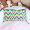 Multicolor Chevron Print Long  Pillow case.