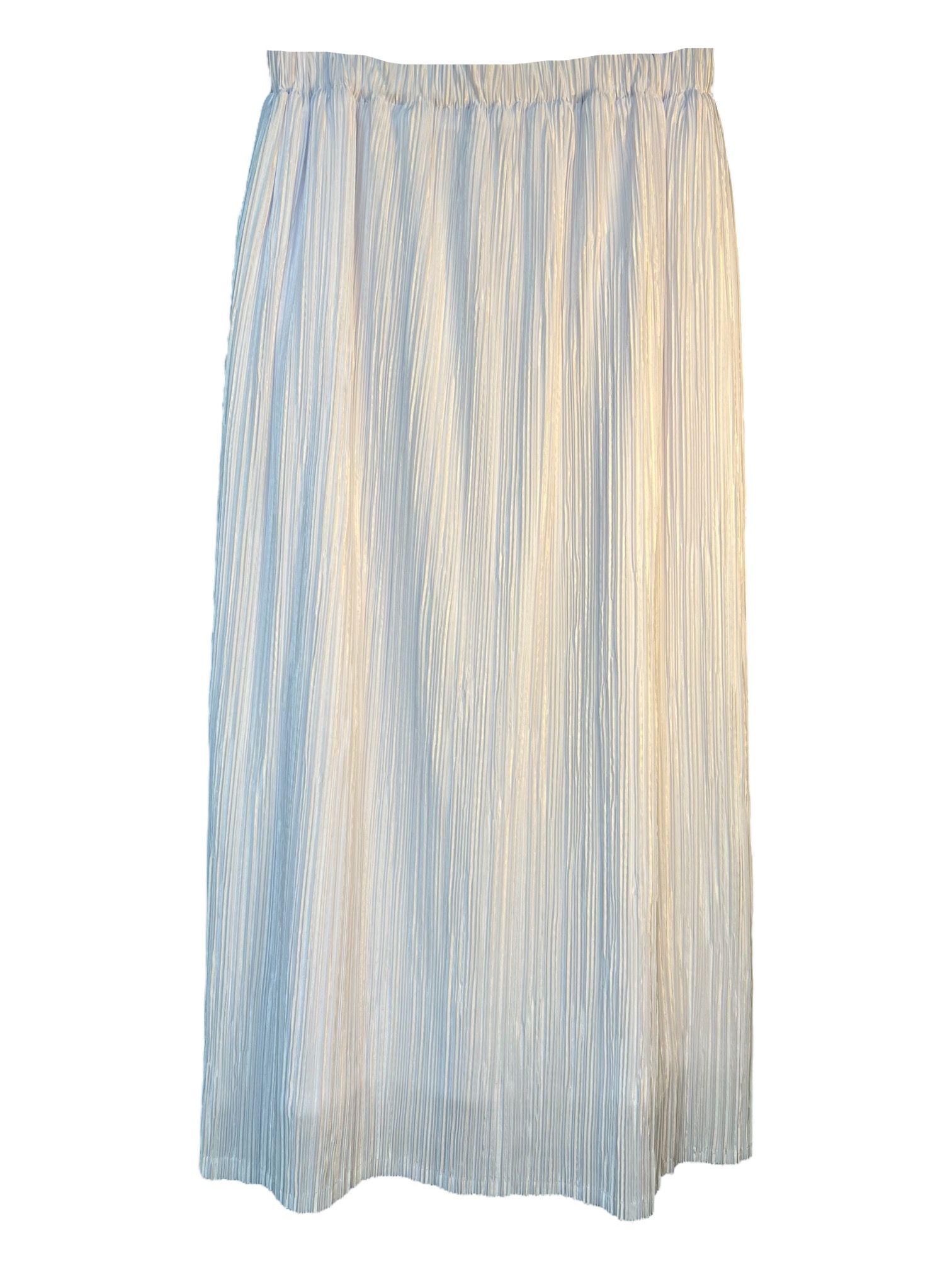 IMG_4738 Long White Pleated Jersey Skirt