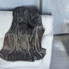 Embossed Grey Mink Faux Fur Blanket