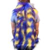 Bright Yellow, Blue and Purple Reversible Faux Fur Vest