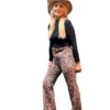 Leopard Print Stretch Velvet Pants