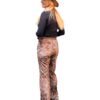 Leopard Print Stretch Velvet Pants