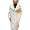 White Faux Fur Sable Coat