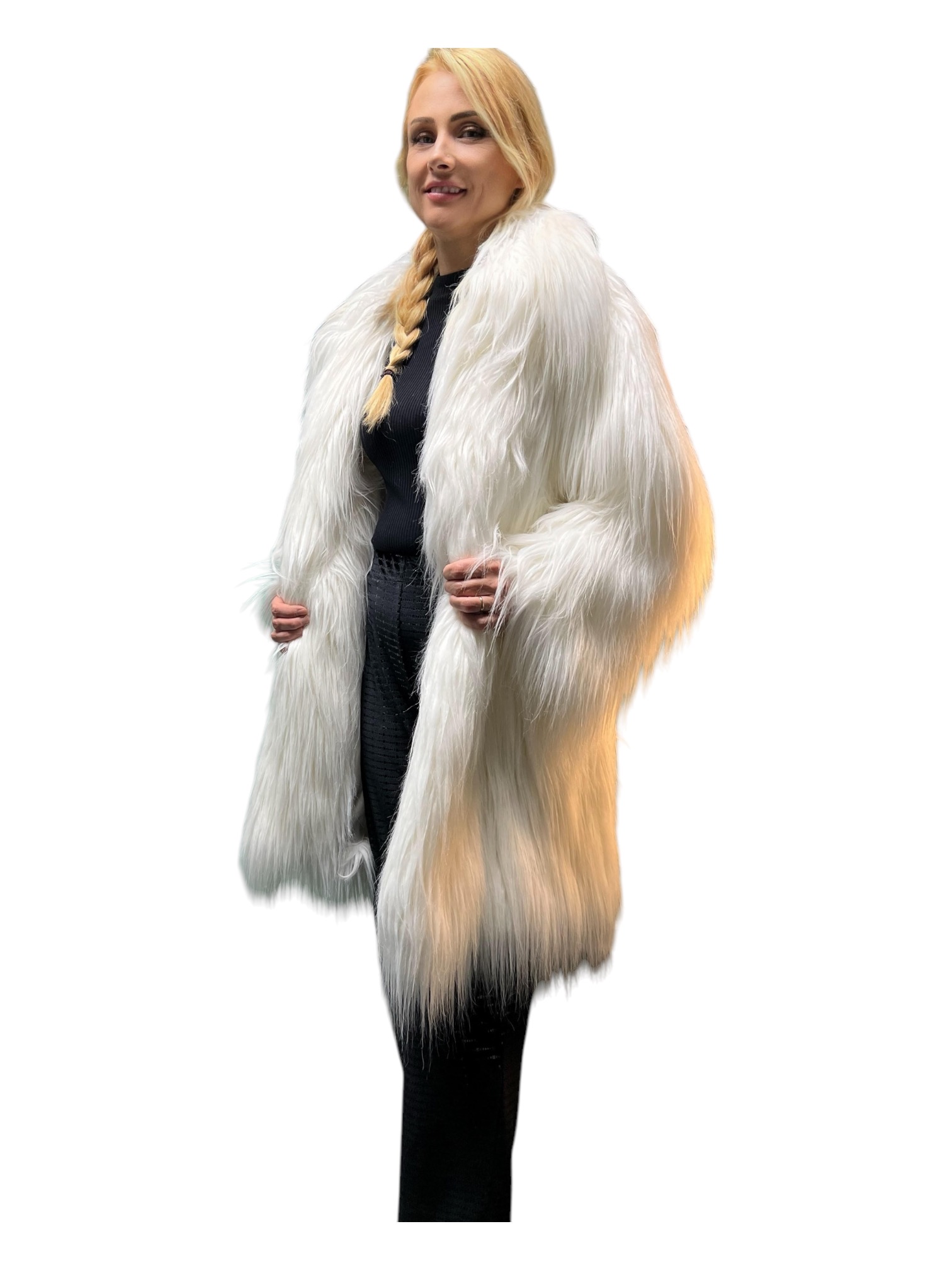 IMG_5218 Miss Winter Long Pile Faux Fur Coat