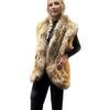 Golden Fox Faux Fur Vest Trimmed by Gold Tail Faux Fur