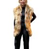 Golden Fox Faux Fur Vest Trimmed by Gold Tail Faux Fur