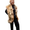 Golden Fox Faux Fur Vest Trimmed by Gold Tail Faux Fur