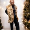 Golden Fox Faux Fur Vest Trimmed by Gold Tail Faux Fur