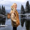 IMG_5231 Brown Wolf Faux Fur Coat