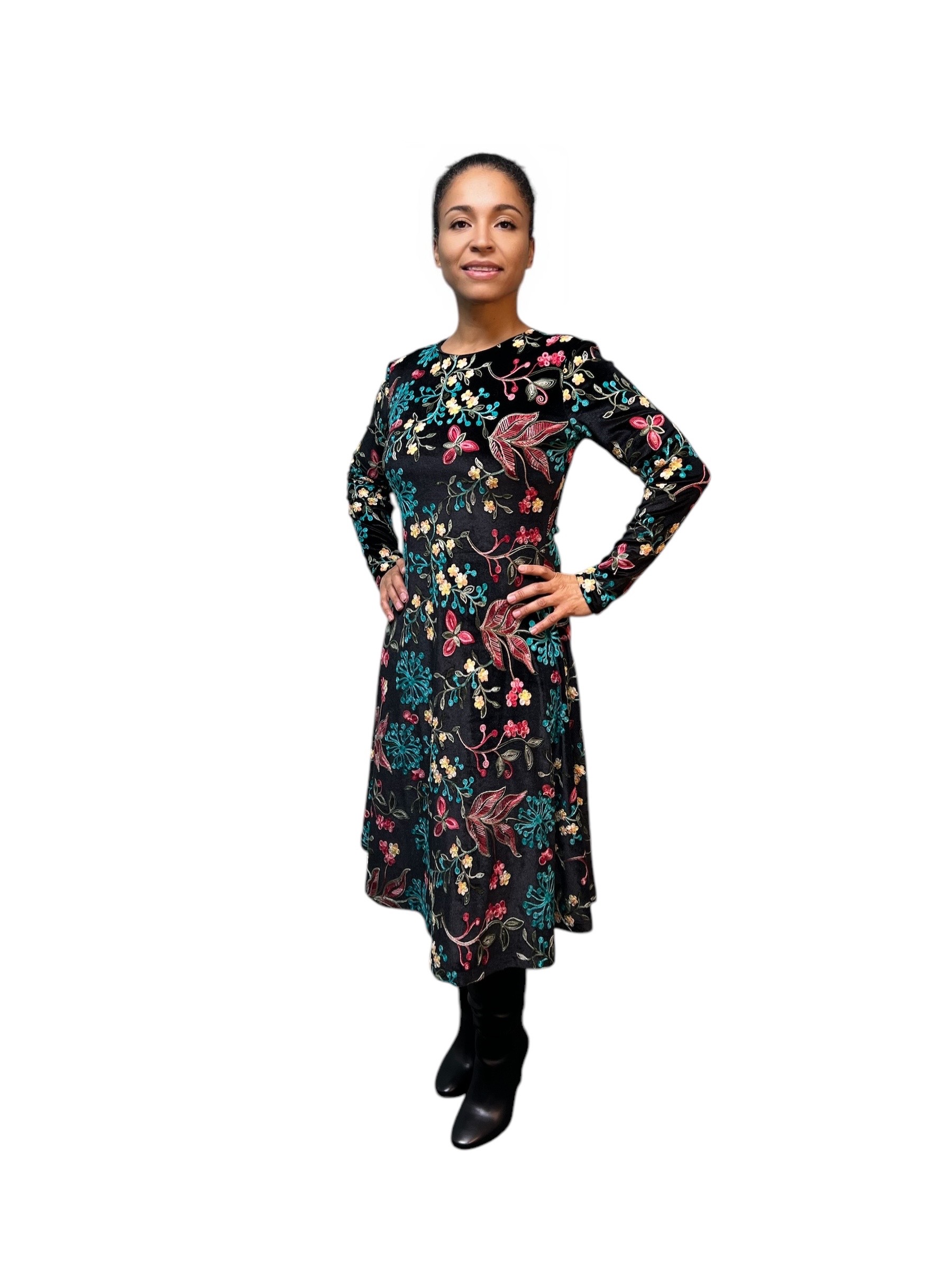 IMG_5287 Embroidered Velvet Dress
