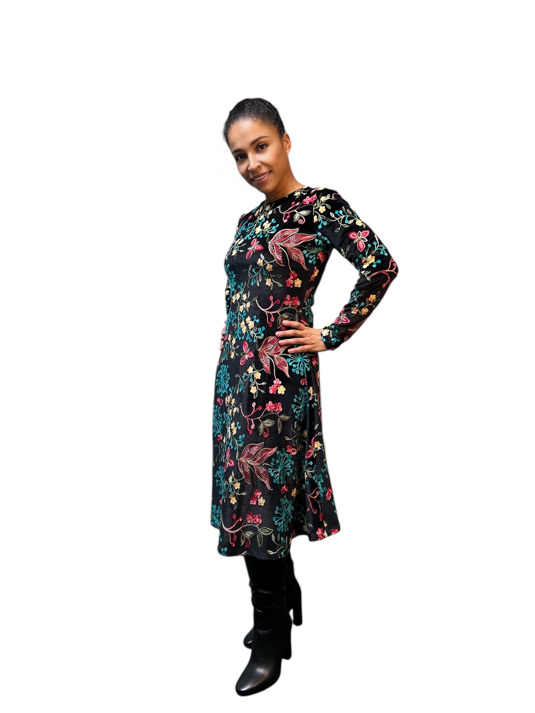 IMG_5313 Embroidered Velvet Dress