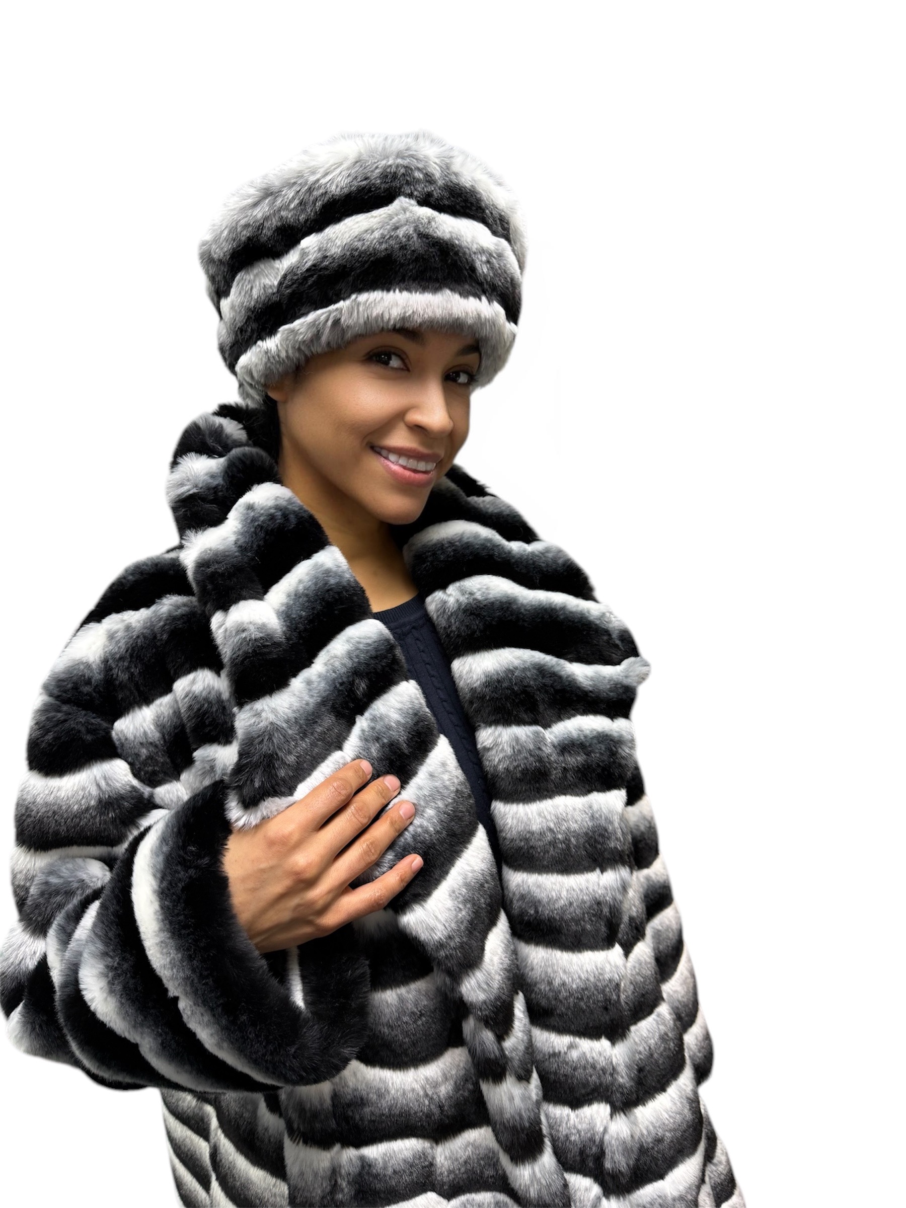 Faux Fur Chinchilla Hat