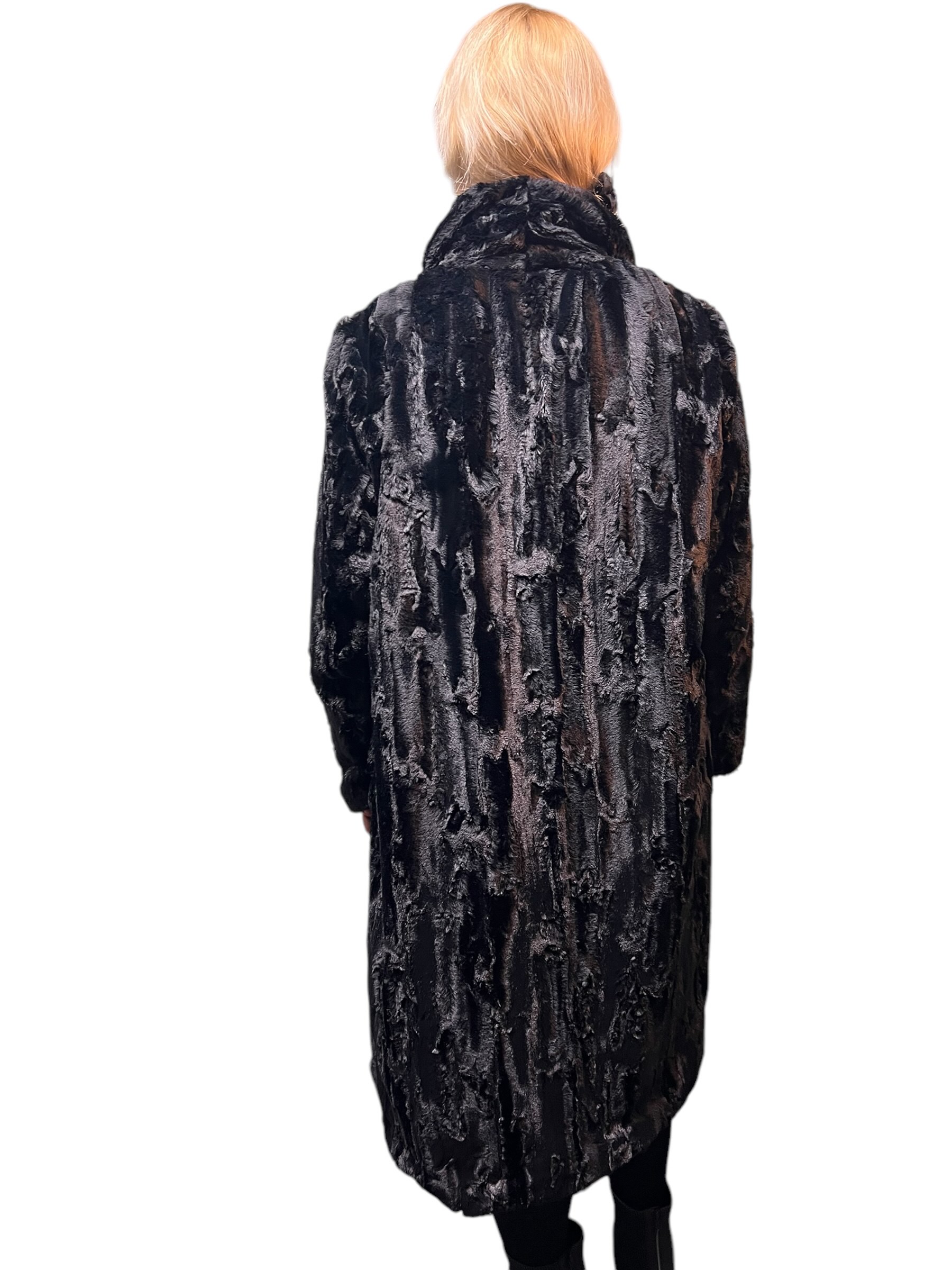 Black Faux Fur Coat