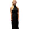 IMG_6588 Black Maxi Pleated Dress