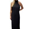 IMG_6601 Black Maxi Pleated Dress